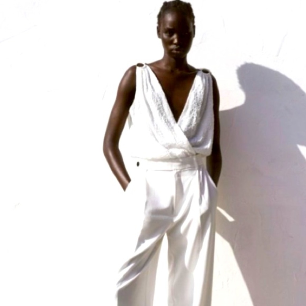 Zara White Tank Bodysuit
